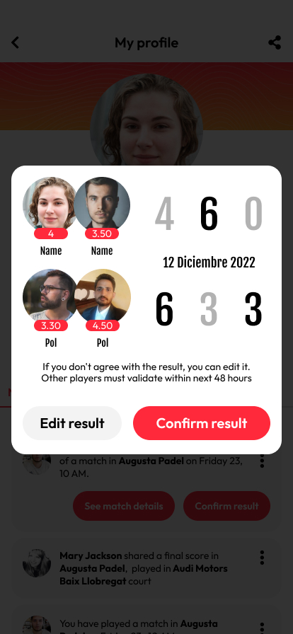 App AppPadel · ranking